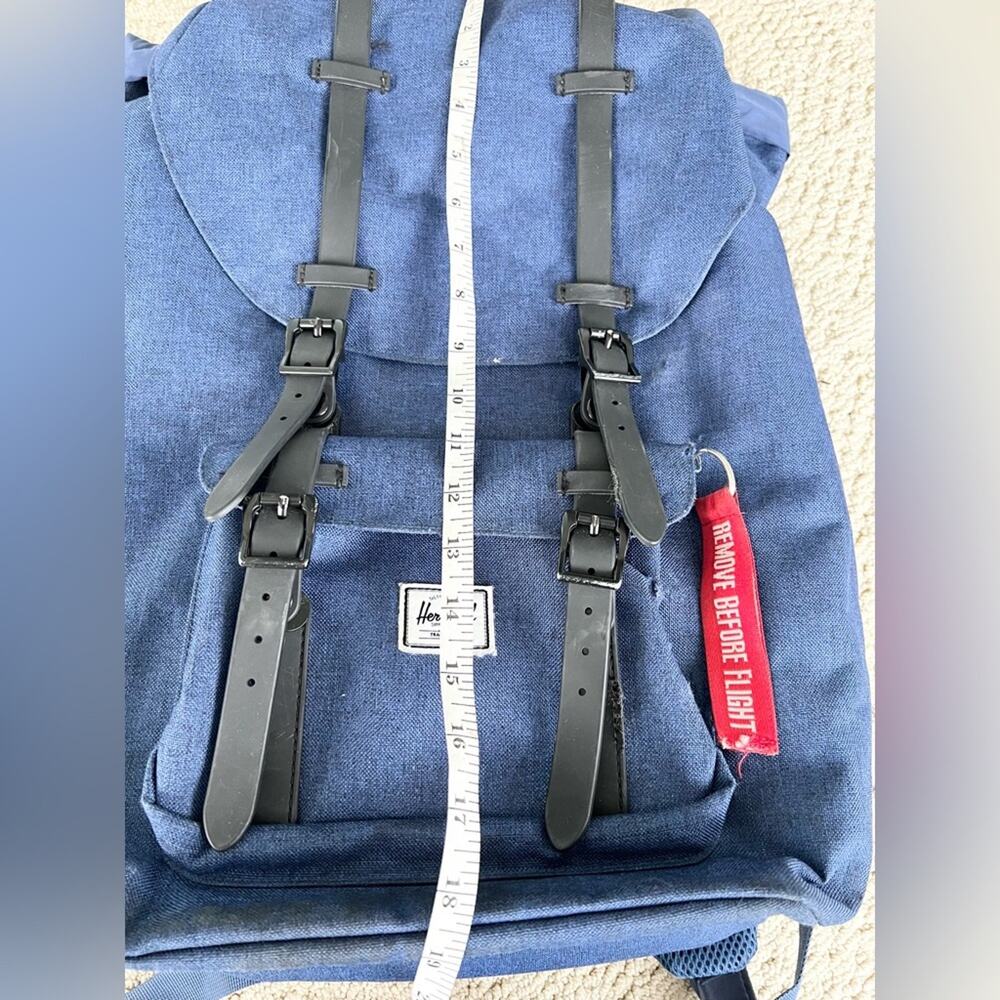 Herschel Little America Backpack Eclipse blue black laptop bag travel backpack - Picture 2 of 10